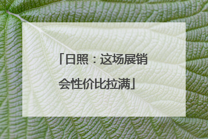 日照：这场展销会性价比拉满