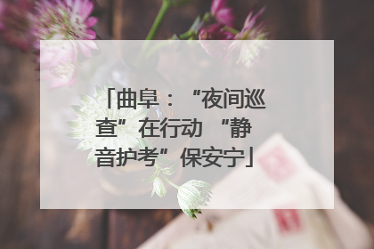 曲阜：“夜间巡查”在行动 “静音护考”保安宁