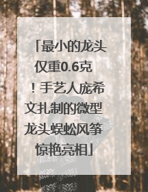 最小的龙头仅重0.6克！手艺人庞希文扎制的微型龙头蜈蚣风筝惊艳亮相