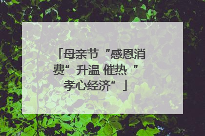 母亲节“感恩消费”升温 催热“孝心经济”