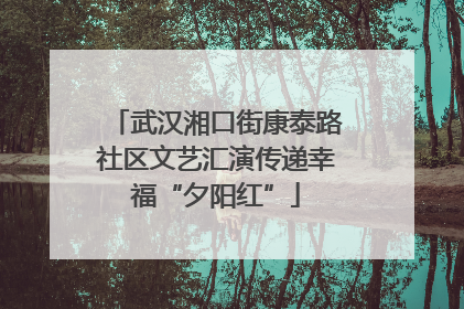 武汉湘口街康泰路社区文艺汇演传递幸福“夕阳红”