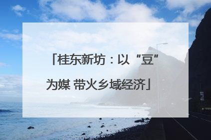 桂东新坊：以“豆”为媒 带火乡域经济