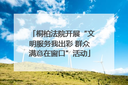 桐柏法院开展“文明服务我出彩 群众满意在窗口”活动
