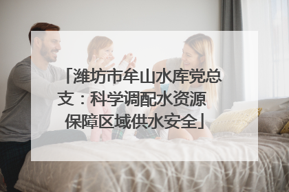 潍坊市牟山水库党总支：科学调配水资源 保障区域供水安全