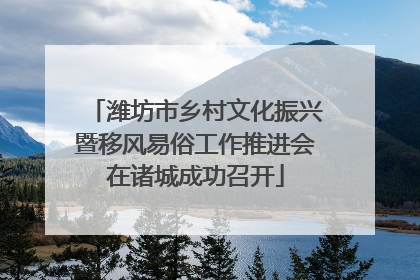 潍坊市乡村文化振兴暨移风易俗工作推进会在诸城成功召开