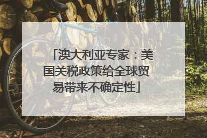 澳大利亚专家：美国关税政策给全球贸易带来不确定性