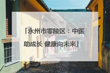 永州市零陵区：中医助成长 健康向未来