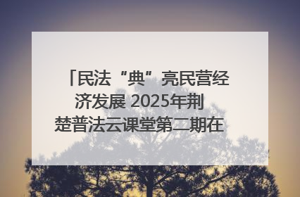 民法“典”亮民营经济发展 2025年荆楚普法云课堂第二期在武汉客厅开讲