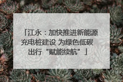 江永：加快推进新能源充电桩建设 为绿色低碳出行“赋能续航”