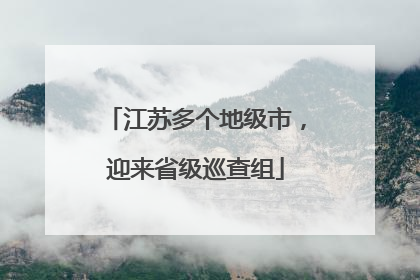江苏多个地级市，迎来省级巡查组
