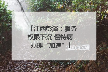 江西彭泽：服务权限下沉 慢特病办理“加速”
