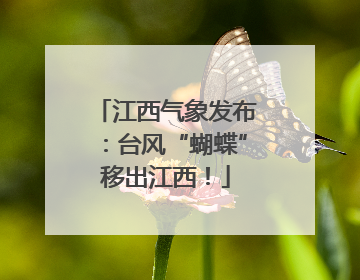 江西气象发布：台风“蝴蝶”移出江西！