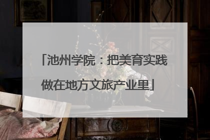 池州学院：把美育实践做在地方文旅产业里
