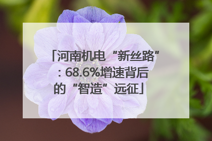 河南机电“新丝路”：68.6%增速背后的“智造”远征