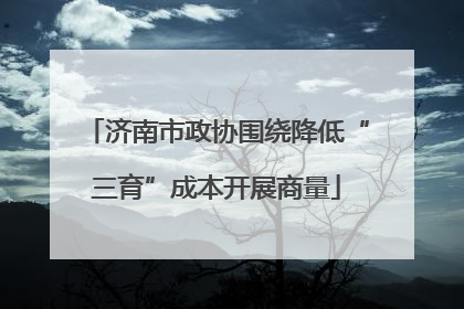 济南市政协围绕降低“三育”成本开展商量
