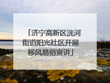 济宁高新区洸河街道阳光社区开展移风易俗宣讲