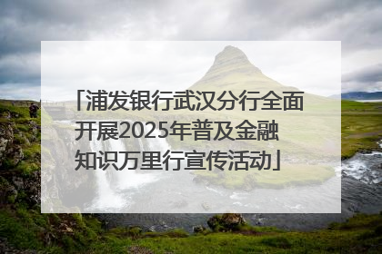 浦发银行武汉分行全面开展2025年普及金融知识万里行宣传活动