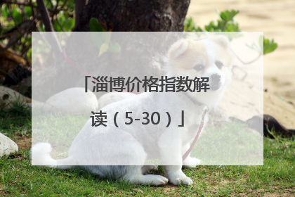 淄博价格指数解读（5-30）