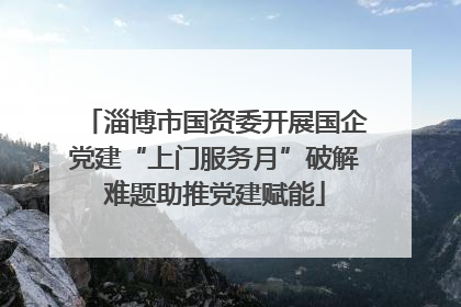 淄博市国资委开展国企党建“上门服务月”破解难题助推党建赋能
