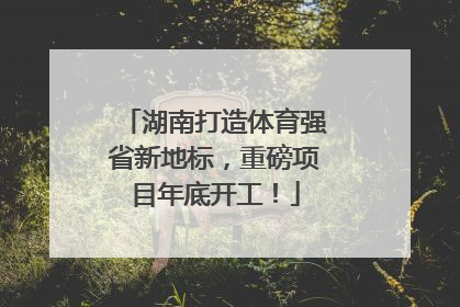 湖南打造体育强省新地标，重磅项目年底开工！