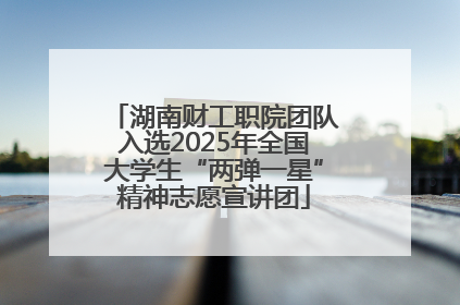 湖南财工职院团队入选2025年全国大学生“两弹一星”精神志愿宣讲团
