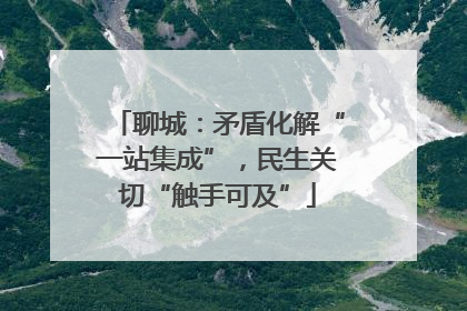 聊城：矛盾化解“一站集成”，民生关切“触手可及”