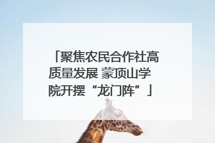 聚焦农民合作社高质量发展 蒙顶山学院开摆“龙门阵”