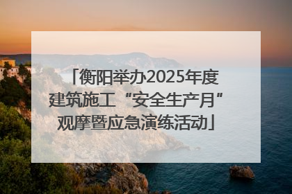 衡阳举办2025年度建筑施工“安全生产月”观摩暨应急演练活动