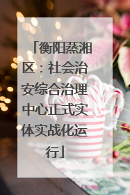 衡阳蒸湘区：社会治安综合治理中心正式实体实战化运行