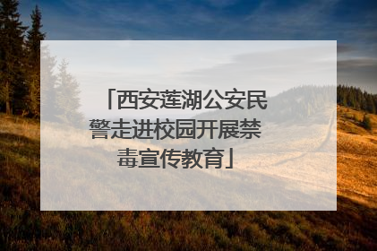 西安莲湖公安民警走进校园开展禁毒宣传教育