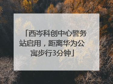西岑科创中心警务站启用，距离华为公寓步行3分钟