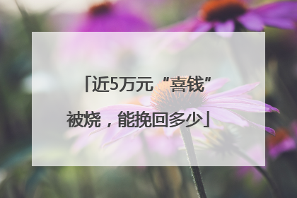 近5万元“喜钱”被烧，能挽回多少