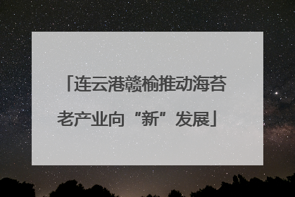 连云港赣榆推动海苔老产业向“新”发展