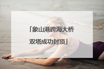 象山港跨海大桥双塔成功封顶
