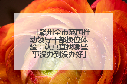 赣州全市范围推动领导干部换位体验：认真查找哪些事没办到没办好