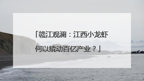 赣江观澜：江西小龙虾何以撬动百亿产业？