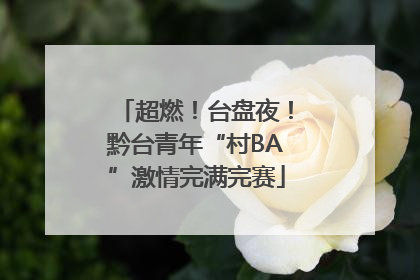 超燃！台盘夜！黔台青年“村BA”激情完满完赛