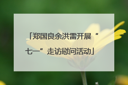 郑国良余洪雷开展“七一”走访慰问活动