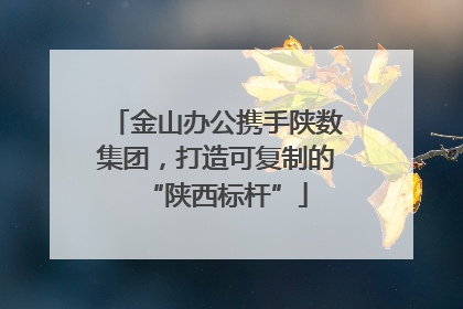 金山办公携手陕数集团，打造可复制的“陕西标杆”