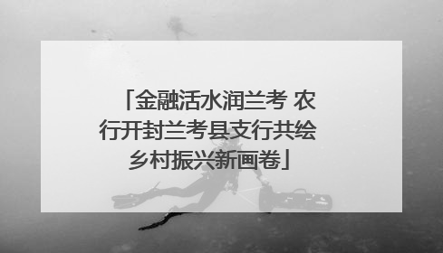 金融活水润兰考 农行开封兰考县支行共绘乡村振兴新画卷