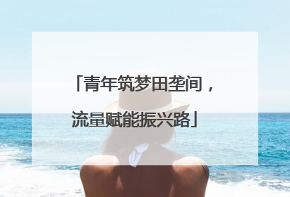 青年筑梦田垄间，流量赋能振兴路
