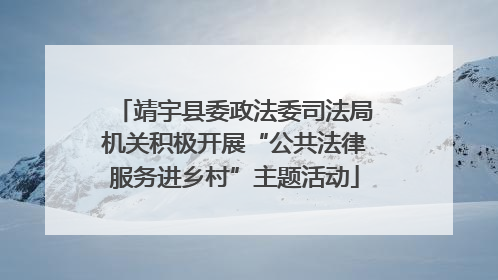 靖宇县委政法委司法局机关积极开展“公共法律服务进乡村”主题活动