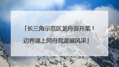 长三角示范区龙舟赛开桨！边界湖上同舟竞渡展风采