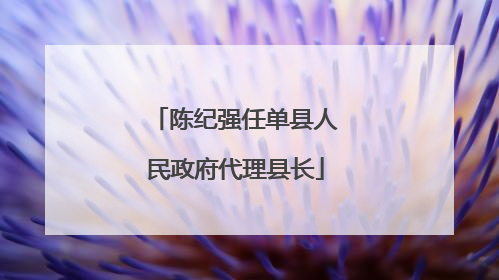 陈纪强任单县人民政府代理县长