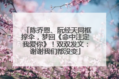 陈乔恩、阮经天同框撑伞，梦回《命中注定我爱你》！双双发文：谢谢我们都没变