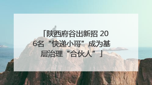 陕西府谷出新招 206名“快递小哥”成为基层治理“合伙人”