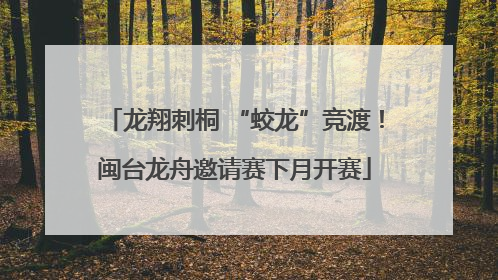 龙翔刺桐 “蛟龙”竞渡！闽台龙舟邀请赛下月开赛