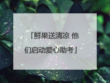 鲜果送清凉 他们启动爱心助考