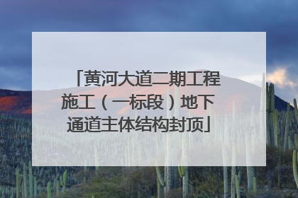 黄河大道二期工程施工（一标段）地下通道主体结构封顶