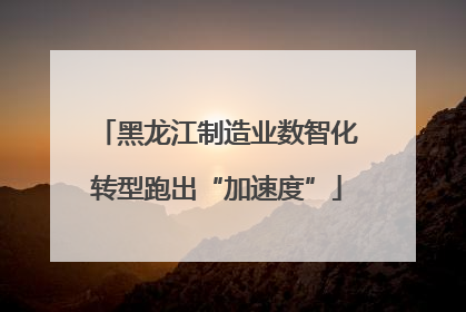 黑龙江制造业数智化转型跑出“加速度”